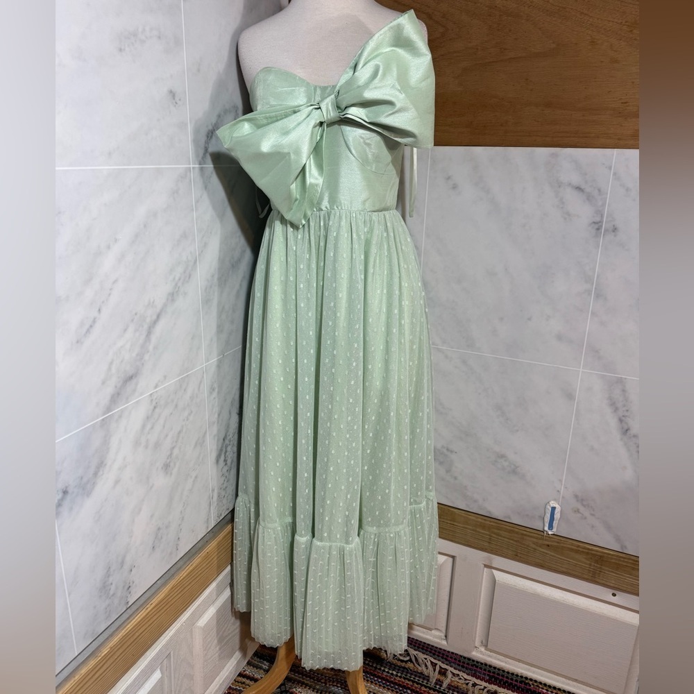 - 😊Anthropologie Hutch Tulle Bow-Tie Midi Dress size 10 - Picture 3 of 12